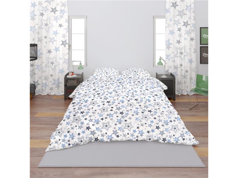 ΠΑΠΛΩΜΑΤΟΘΗΚΗ ΕΜΠΡΙΜΕ kids Star 123 160Χ240 Blue-Grey Cotton 100%