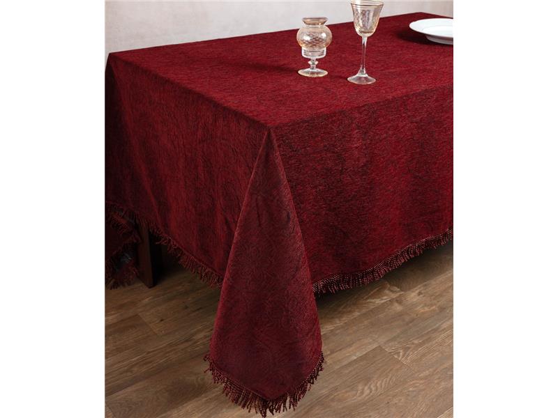 Σενίλ τραπεζομάντηλο 055 (200cm x 280cm) μπορντώ