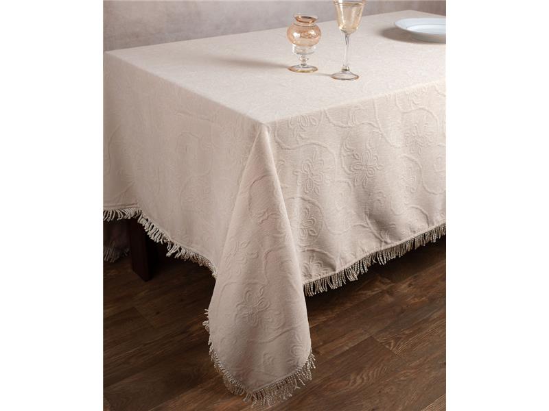 Σενίλ τραπεζομάντηλο 055 (200cm x 280cm) ivory