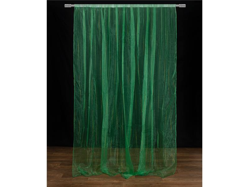Κουρτίνα j160 (280cm x 300cm) με τρέσα πράσινη