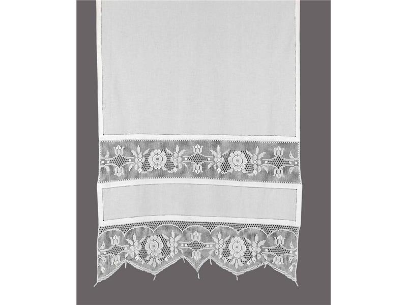 κουρτίνα 097 (90cm x 130cm) λευκό με τούνελ