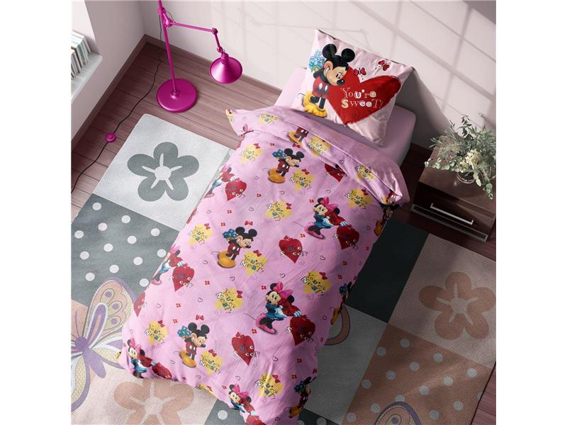ΠΑΠΛΩΜΑΤΟΘΗΚΗ ΣΕΤ 2 τεμ Disney Minnie 611 160X240 Digital Print Cotton 100%