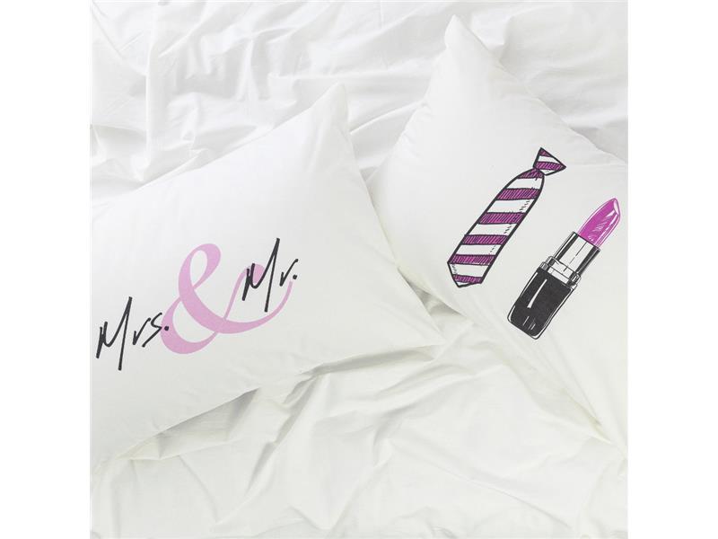 Ζεύγος Μαξιλαροθήκες Tie&Lipstick