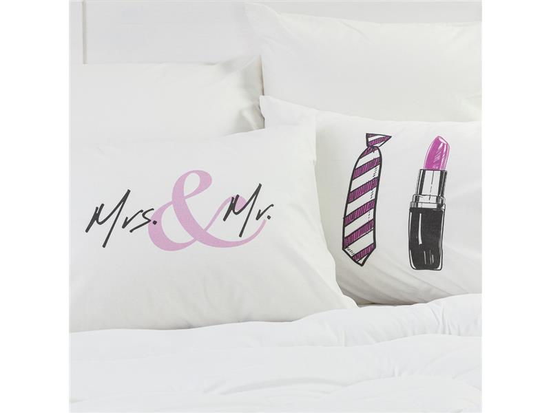 Ζεύγος Μαξιλαροθήκες Tie&Lipstick