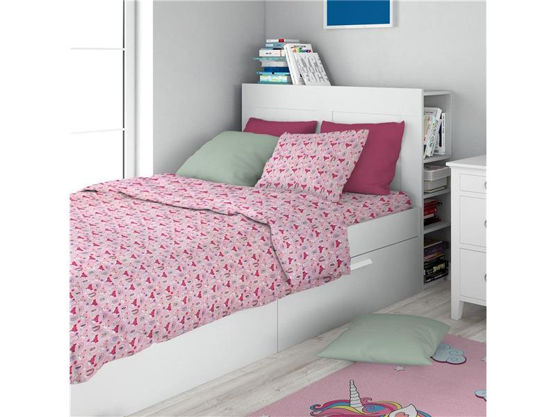 ΣΕΝΤΟΝΙΑ ΕΜΠΡΙΜΕ ΣΕΤ 3 τεμ kids Fox 525 160X240 Pink Cotton 100%