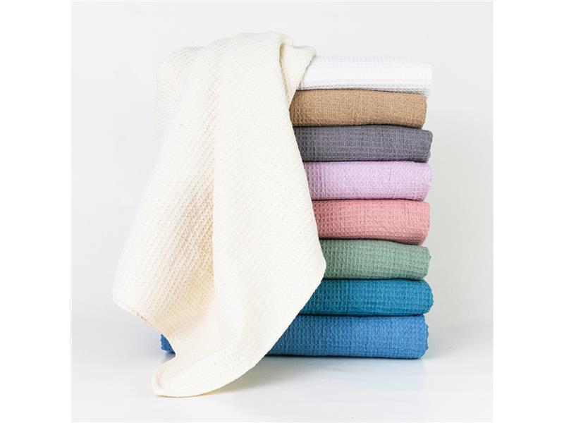 Κουβέρτα Πικέ Waffle Μονή