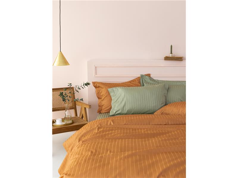 Σετ Σεντόνια Palamaiki Sateen Riga Caramel Βαμβακοσατέν 