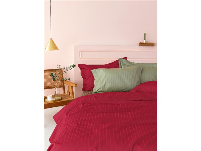 Μεμονωμένο σεντόνι Palamaiki Sateen Riga Bordeaux