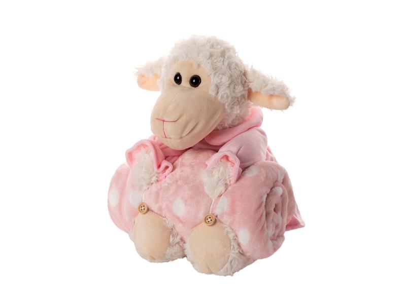 ΒΕΒΕ FLANNEL ΚΟΥΒΕΡΤΑΚΙ (80cm x 120cm) αρνάκι ρόζ