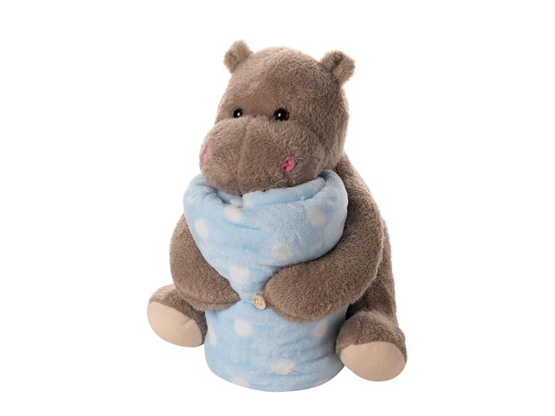 ΒΕΒΕ FLANNEL ΚΟΥΒΕΡΤΑΚΙ (80cm x 120cm) ιπποπόταμος σιέλ