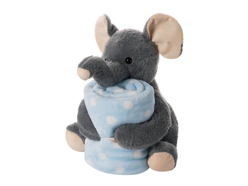 ΒΕΒΕ FLANNEL ΚΟΥΒΕΡΤΑΚΙ (80cm x 120cm) γκρί ελεφαντάκι σιέλ