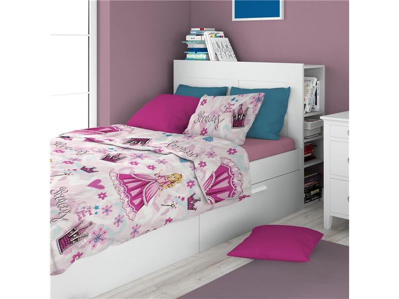 ΣΕΝΤΟΝΙΑ ΕΜΠΡΙΜΕ ΣΕΤ 3 τεμ kids Princess 390 160X240 Pink Cott/Pol 70/30