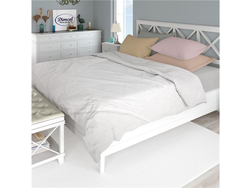 ΚΟΥΒΕΡΤΑ ΠΙΚΕ Μονόχρωμη 165X250 Λευκό 100% Cotton