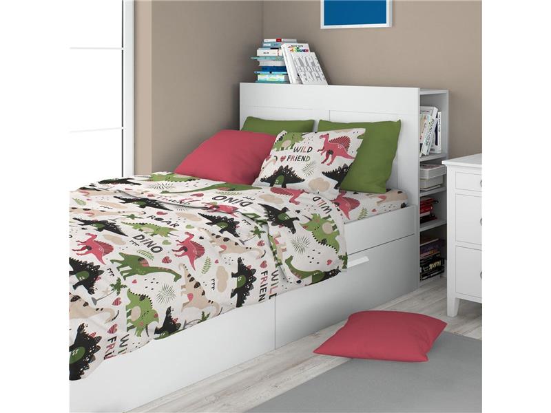 ΣΕΝΤΟΝΙΑ ΕΜΠΡΙΜΕ ΣΕΤ 2 τεμ kids Dinosaur 518 160X240 Multi-Colour 100% Cotton