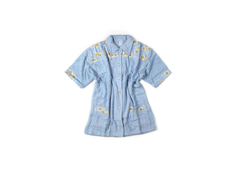 ΜΠΟΥΡΝΟΥΖΙ MINI Γυναικείο με γιακά Sky Blue L 500 gsm 100% Cotton