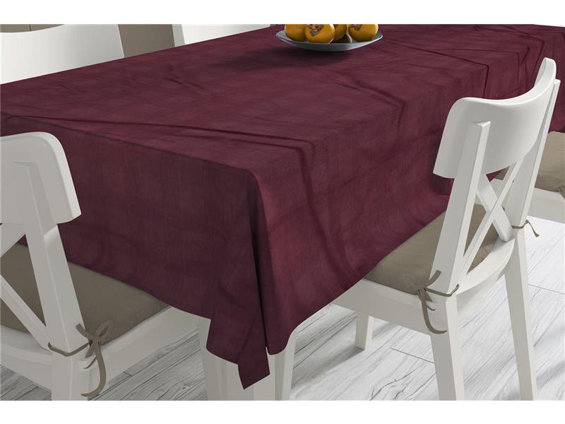 ΑΝΕΞΙΤΗΛΟ ΤΡΑΠΕΖΟΜΑΝΤΗΛΟ Νηματοβαφή Bordeaux 140X200 100% Cotton