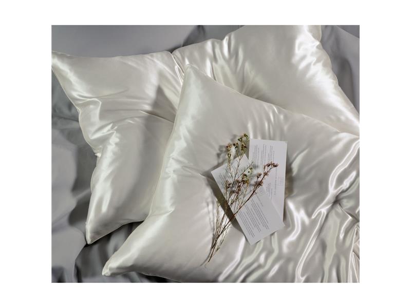 Μαξιλαροθήκη Μεταξωτή Down Town Mulberry Silk White 