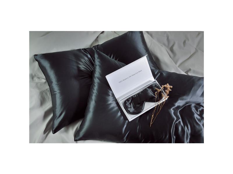 Μαξιλαροθήκη Μεταξωτή Down Town Mulberry Silk Black