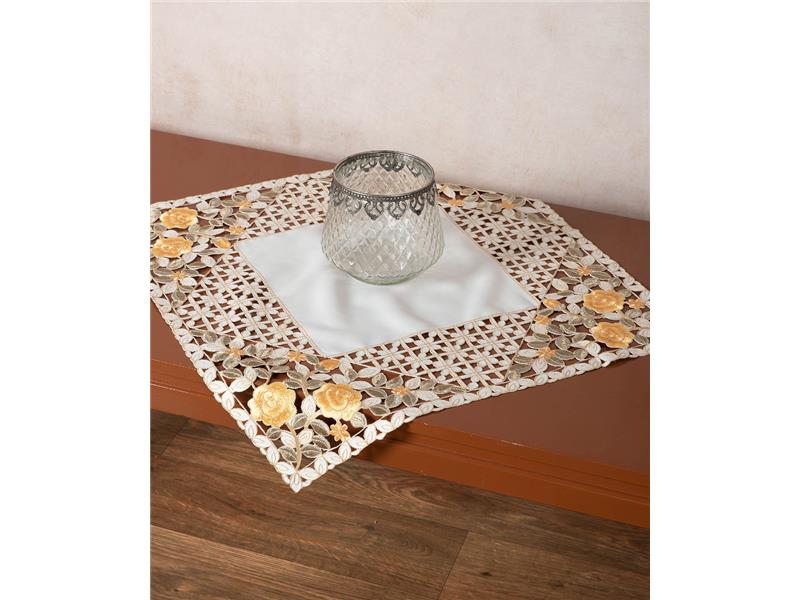 Σατέν κοφτό καρέ (60cm x 60cm) 081 κίτρινο