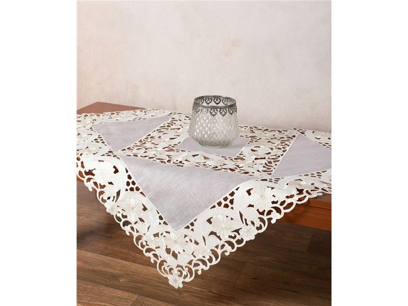 Σατέν κοφτό τραπεζοκαρέ (135cm x 135cm) L09021A
