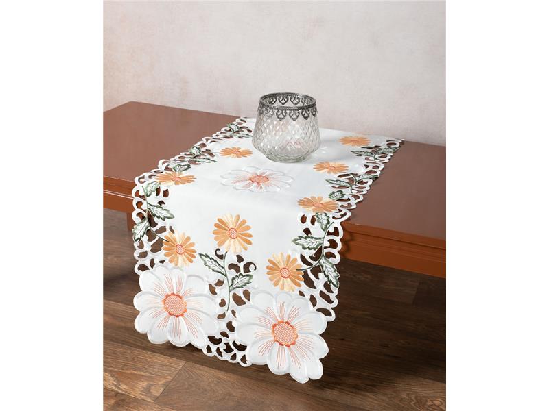 Σατέν κοφτή τραβέρσα (40cmcm x 170cm) 291 πορτοκαλί