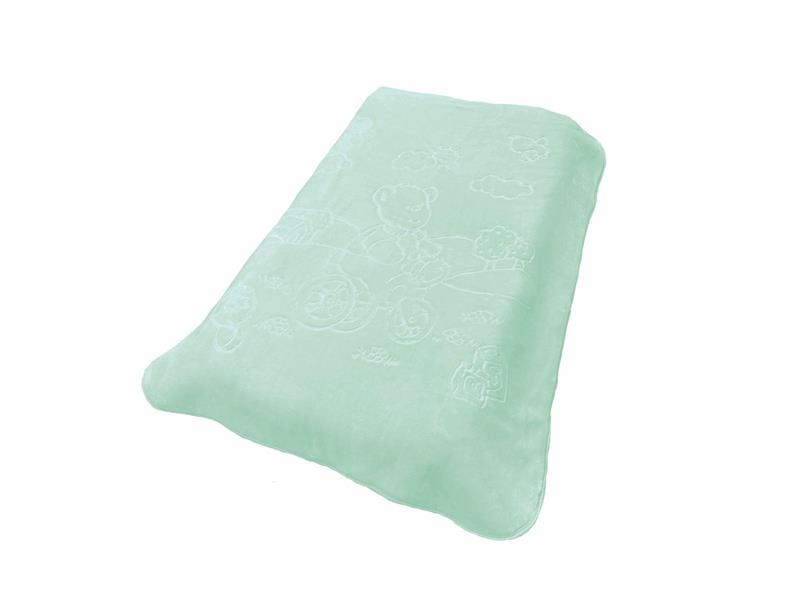 ΚΟΥΒΕΡΤΑ ΒΕΛΟΥΤΕ ΑΝΑΓΛΥΦΗ ΠΟΛΥΤΕΛΕΙΑΣ bebe Bicycle Bear 20 110X140 Mint 100% Polyester
