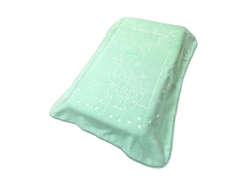 ΚΟΥΒΕΡΤΑ ΒΕΛΟΥΤΕ ΑΝΑΓΛΥΦΗ ΠΟΛΥΤΕΛΕΙΑΣ bebe Sweet Bear 15 110X140 Mint 100% Polyester