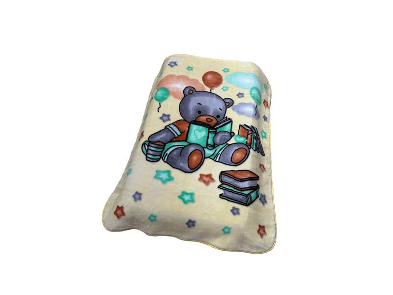 ΚΟΥΒΕΡΤΑ ΒΕΛΟΥΤΕ ΠΟΛΥΤΕΛΕΙΑΣ bebe Studying Bear 39 110X140 Light Beige 100% Polyester