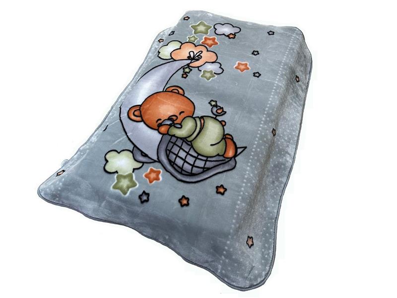 ΚΟΥΒΕΡΤΑ ΒΕΛΟΥΤΕ ΠΟΛΥΤΕΛΕΙΑΣ bebe Crescent Moon 33 110X140 Light Grey 100% Polyester