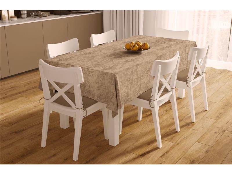 ΑΛΕΚΙΑΣΤΟ ΣΕΤ 2 τεμ (ΤΡΑΠ/ΛΟ 140X140 & ΤΡΑΒΕΡΣΑ 40X140) Panama Shadow Brown 70/30 Cott/Pol