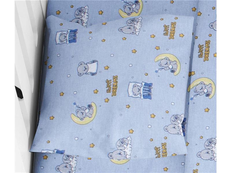 ΜΑΞΙΛΑΡΟΘΗΚΗ ΕΜΠΡΙΜΕ bebe Sweet Dreams 551 35X45 Sky Blue 100% Cotton