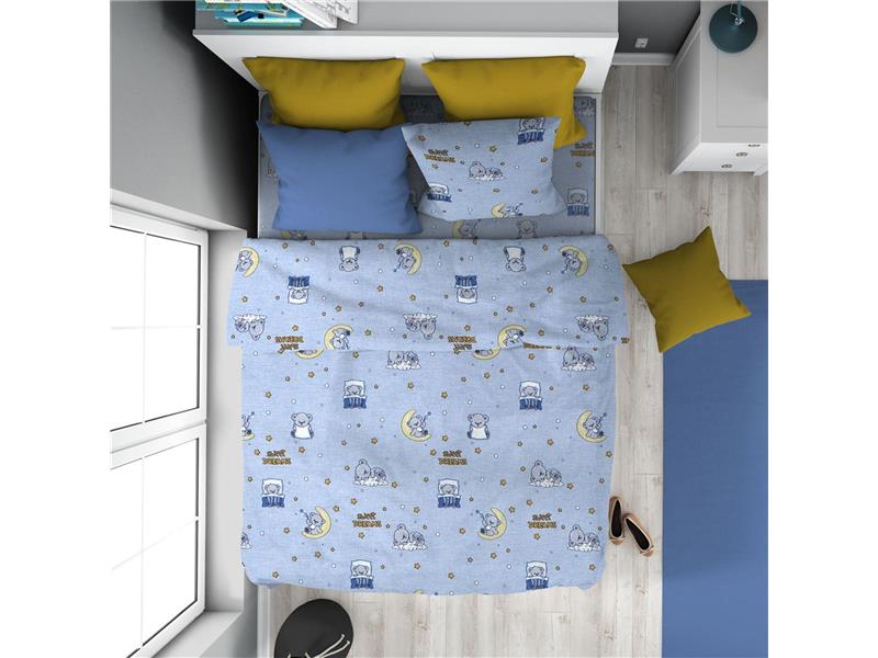 ΠΑΠΛΩΜΑΤΟΘΗΚΗ ΕΜΠΡΙΜΕ kids Sweet Dreams 551 160X240 Sky Blue 100% Cotton
