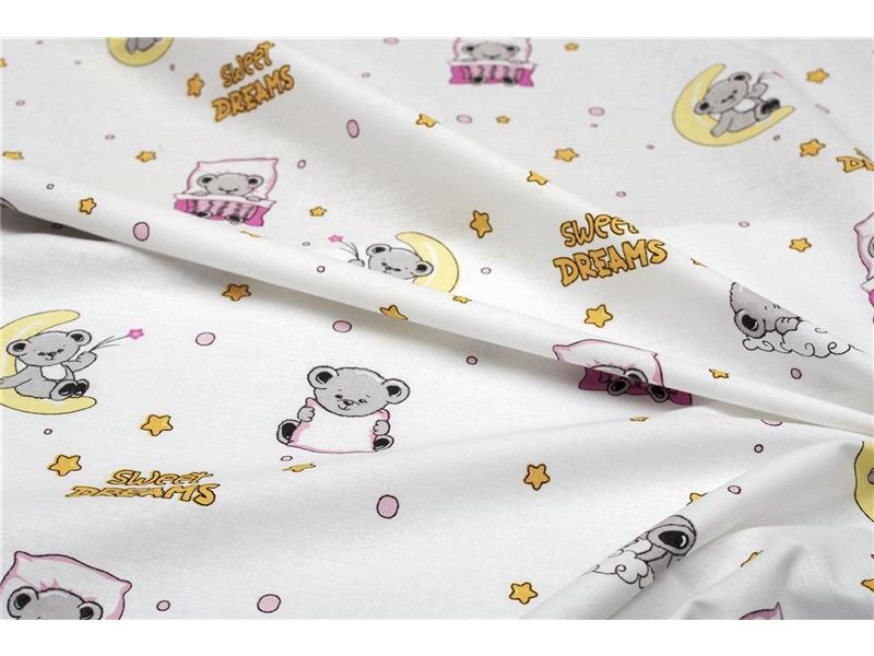 ΣΕΝΤΟΝΑΚΙ ΛΙΚΝΟΥ bebe Sweet Dreams 553 80X110 White-Pink 100% Cotton