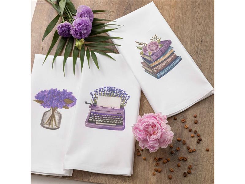 Ποτηρόπανα Κουζίνας Violeta Σετ 3ΤΜΧ