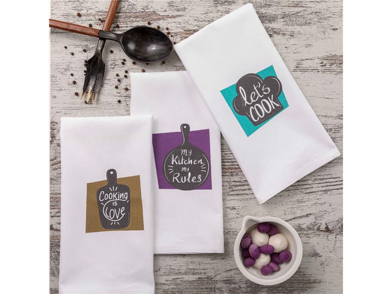 Ποτηρόπανα Κουζίνας Cooking Σετ 3ΤΜΧ