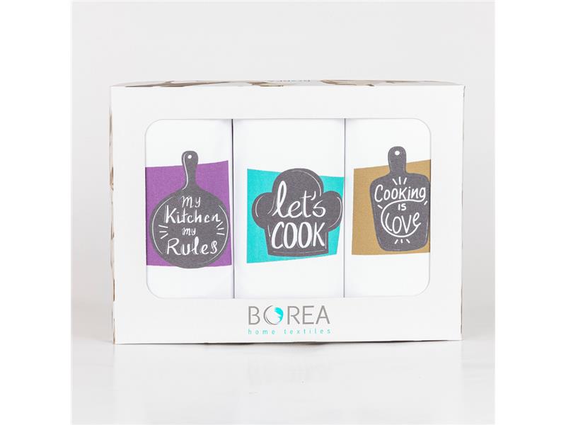 Ποτηρόπανα Κουζίνας Cooking Σετ 3ΤΜΧ