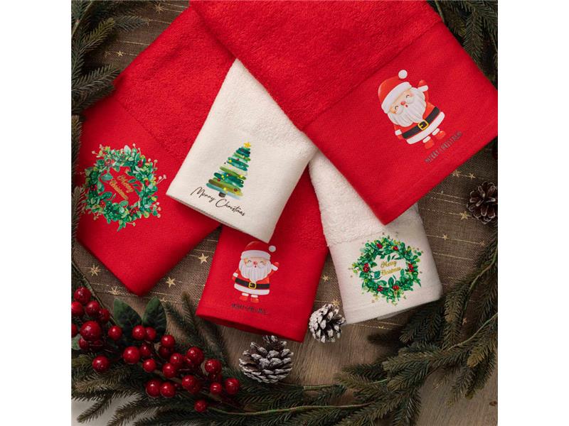 Πετσέτες Χριστουγεννιάτικες Σετ 2ΤΜΧ Merry Christmas