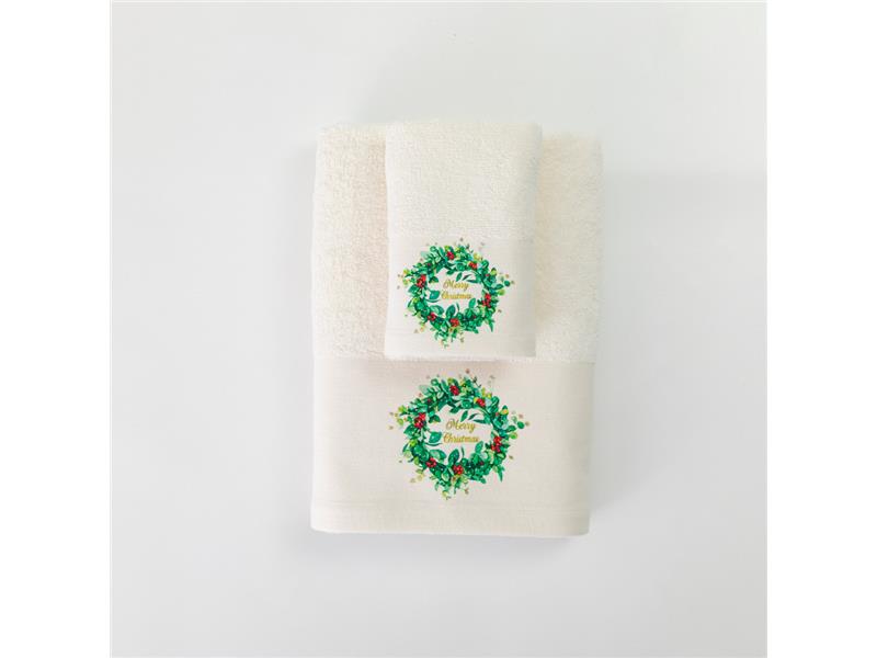 Πετσέτες Χριστουγεννιάτικες Σετ 2ΤΜΧ Merry Christmas