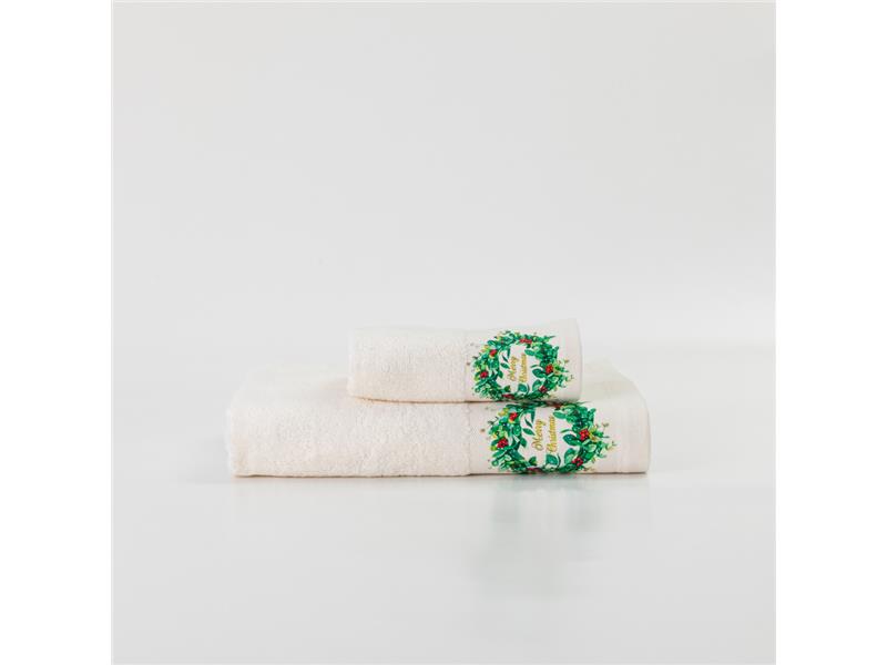 Πετσέτες Χριστουγεννιάτικες Σετ 2ΤΜΧ Merry Christmas