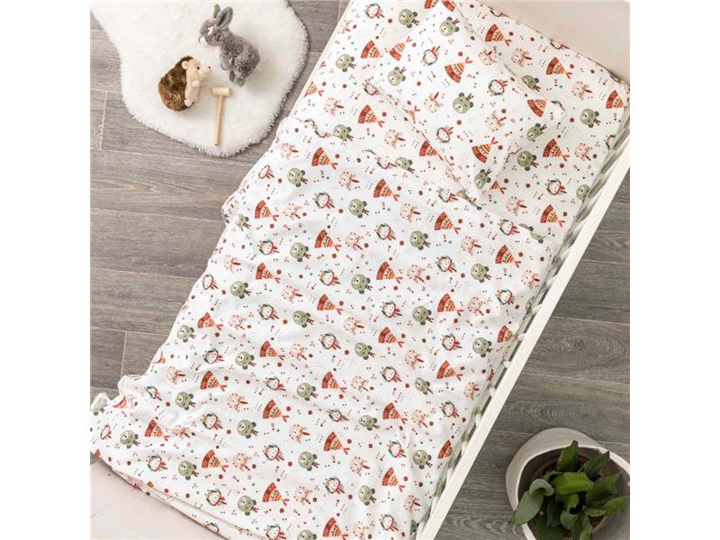 Σεντόνια Κούνιας Φανελένιο Σετ Borea Indian Bear Βεραμάν