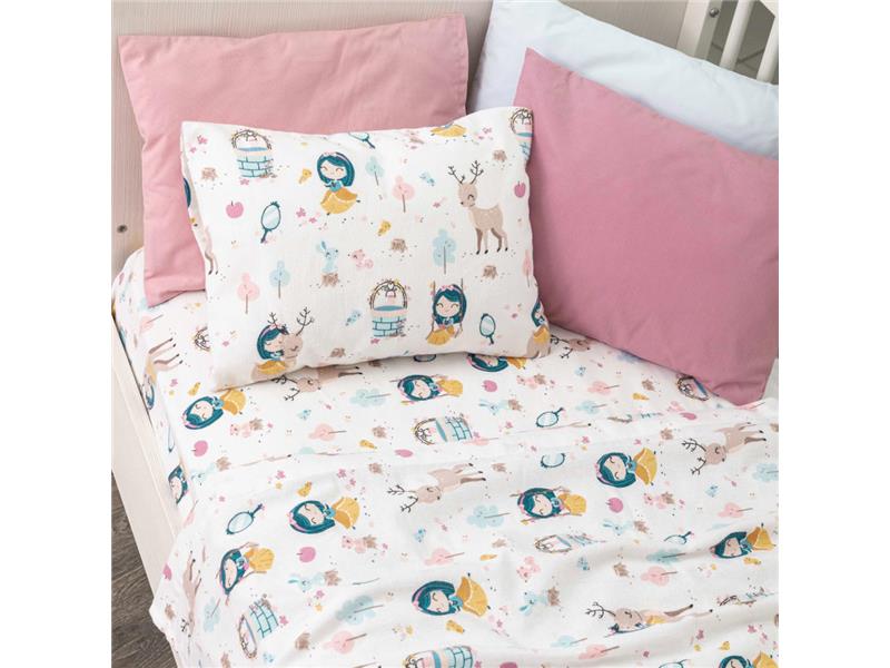 Σεντόνια Κούνιας Φανελένιο Σετ Πριγκίπισσα