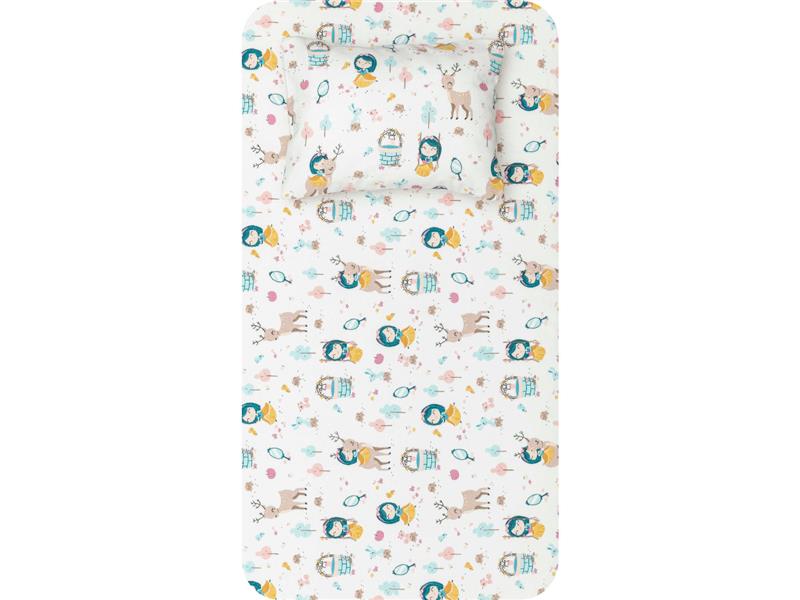 Σεντόνια Κούνιας Φανελένιο Σετ Πριγκίπισσα