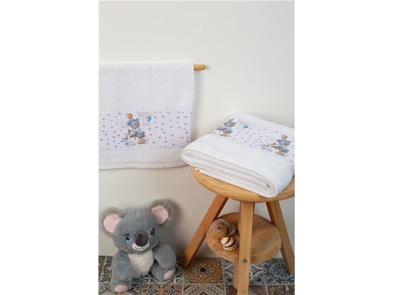 ΠΕΤΣΕΤΑ Με Ψηφιακή Εκτύπωση Σετ 2 τεμ bebe Painter 132 30X50,70X140 Λευκό 100% Cotton