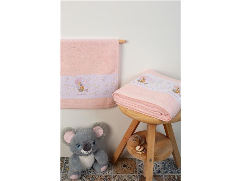 ΠΕΤΣΕΤΑ Με Ψηφιακή Εκτύπωση Σετ 2 τεμ bebe Balloon 65 30X50,70X140 Ροζ 100% Cotton