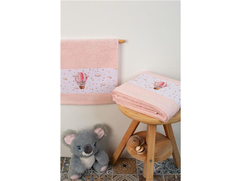 ΠΕΤΣΕΤΑ Με Ψηφιακή Εκτύπωση Σετ 2 τεμ bebe Into The Sky 68 30X50,70X140 Ροζ 100% Cotton