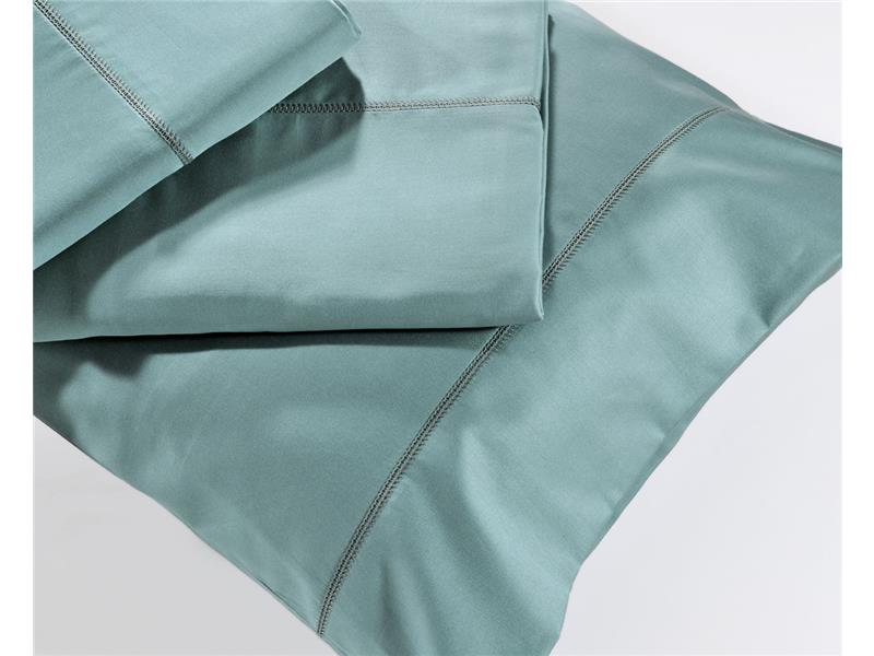 Μαξιλαροθήκες Oxford Down Town Solid Colours S250/14 Petrol Βαμβακοσατέν  