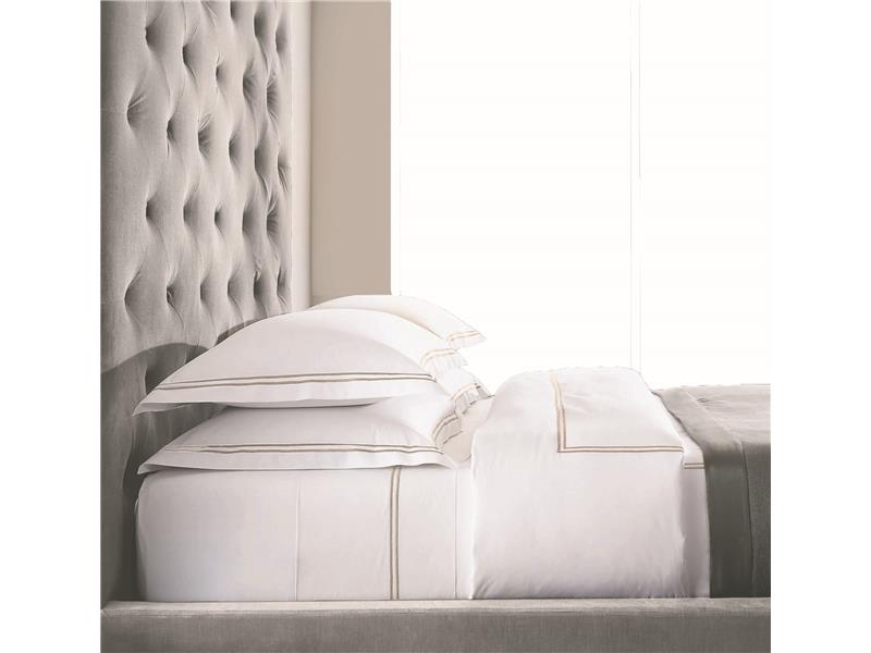 Σετ Σεντόνια Makis Tselios Bar 11 White-Beige Βαμβακοσατέν      