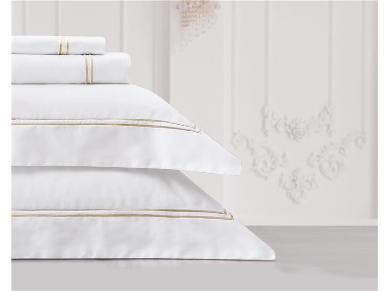 Σετ Σεντόνια Makis Tselios Bar 11 White-Beige Βαμβακοσατέν      