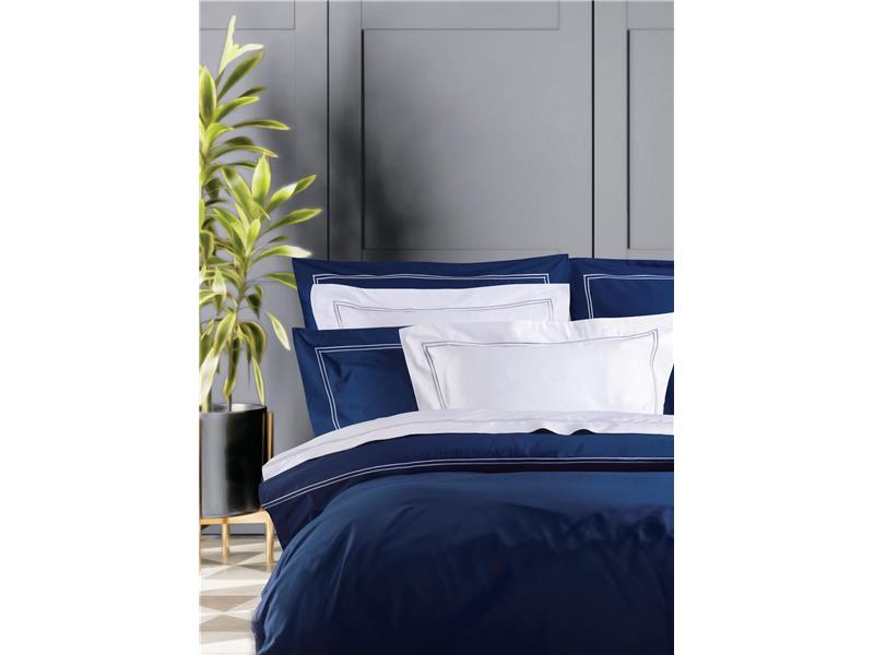 Σετ Σεντόνια Makis Tselios Bar 4 Dark Blue White Βαμβακοσατέν       