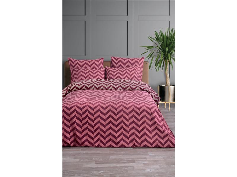 Σετ Παπλωματοθήκη Φανελένια Makis Tselios Zic Zac Red